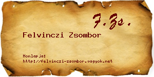 Felvinczi Zsombor névjegykártya