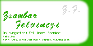 zsombor felvinczi business card